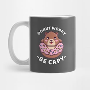 Donut Worry Be Capy | Cute Capybara Mug